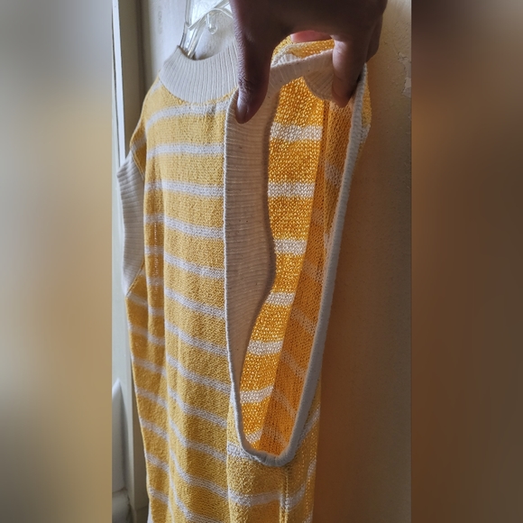 Zara oversized striped knit v-neck size S - Picture 3 of 7